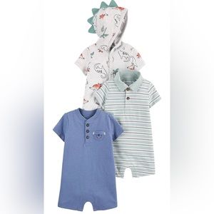 Simple Joys by Carter's Baby Boys' Rompers, Pack of 3